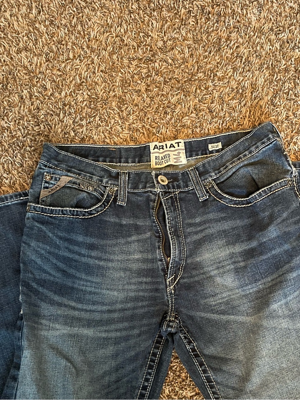 Ariat Men's Relaxed Boot Cut Jeans - Faded Indigo